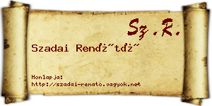Szadai Renátó névjegykártya