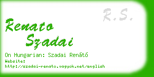 renato szadai business card